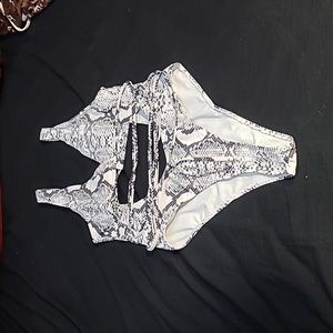 snakeskin one piece bikini